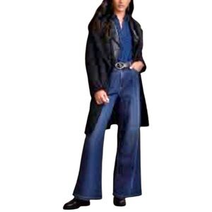 Banana Republic Factory Blue Flare Wide Leg Jeans